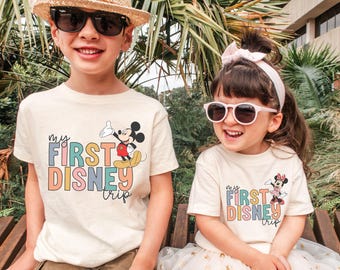 Kids Disney Shirt, My First Disney Trip Toddler Shirt, First Disney Trip Kids Shirt, Disney Family Trip Matching, Disney Minnie Mickey Shirt