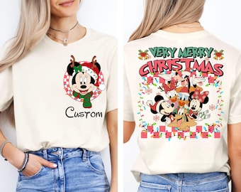Benutzerdefinierte Disney sehr frohe Weihnachten Shirt, benutzerdefinierte Disney Weihnachten alle Charaktere Shirt, Disney Familie Weihnachten Shirt, Weihnachtsgruppe Shirt