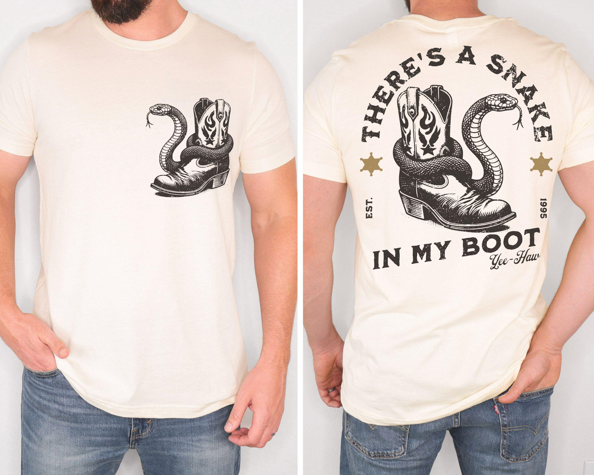 Toy Story Mens Shirt, There's A Snake in My Boot Front & Back
