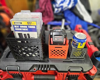 Milwaukee packout Mini crate lid Attachment, Storage, cup holder, organization, gift