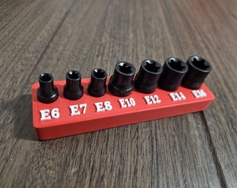 Organizer for PITTSBURGH 1/4 - 3/8 in. Drive Impact E-Socket Set• Tool storage • sockets organizer