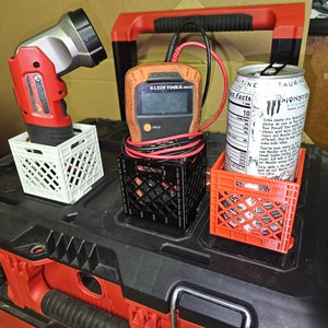 Milwaukee packout Mini crate Lid Attachment for Storage, cup holder, organization, gift. THE ORIGINAL
