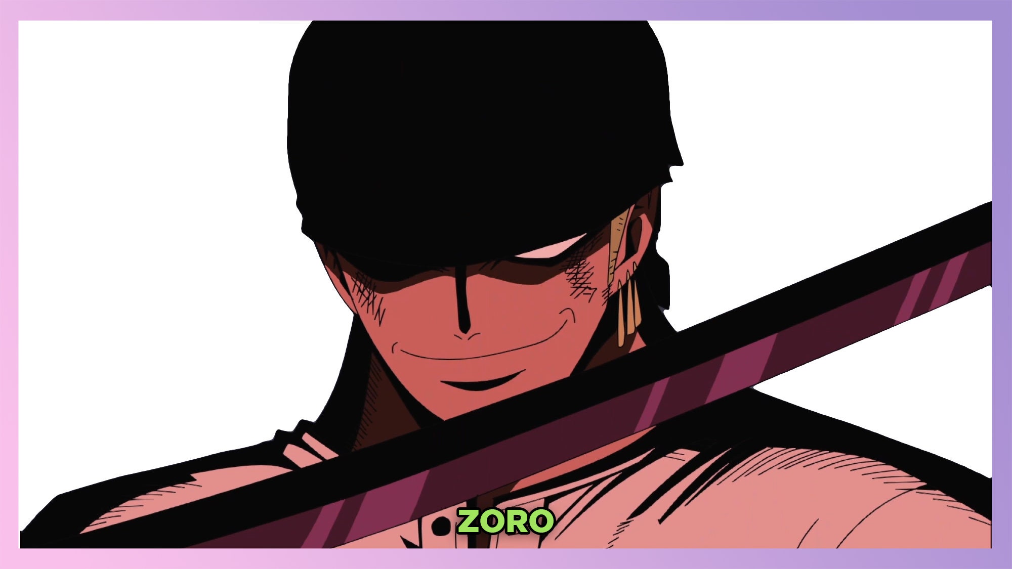 Zoro Creepy Sword Lick GIF