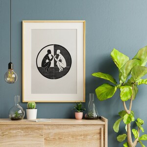 mind - Original Linocut Print, Linoleum Print