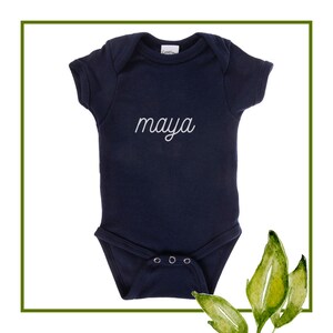 Personalized Monogrammed Baby Onesie Custom Infant Customizable Newborn Outfit Baby Shower Gift Baby Clothing Gender-Neutral Romper