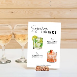 Wedding Bar Menu Template Bar Menu Wedding Sign Editable Signature Cocktail Sign Signature Drink Sign Wedding Drink Sign Bride Groom Drink