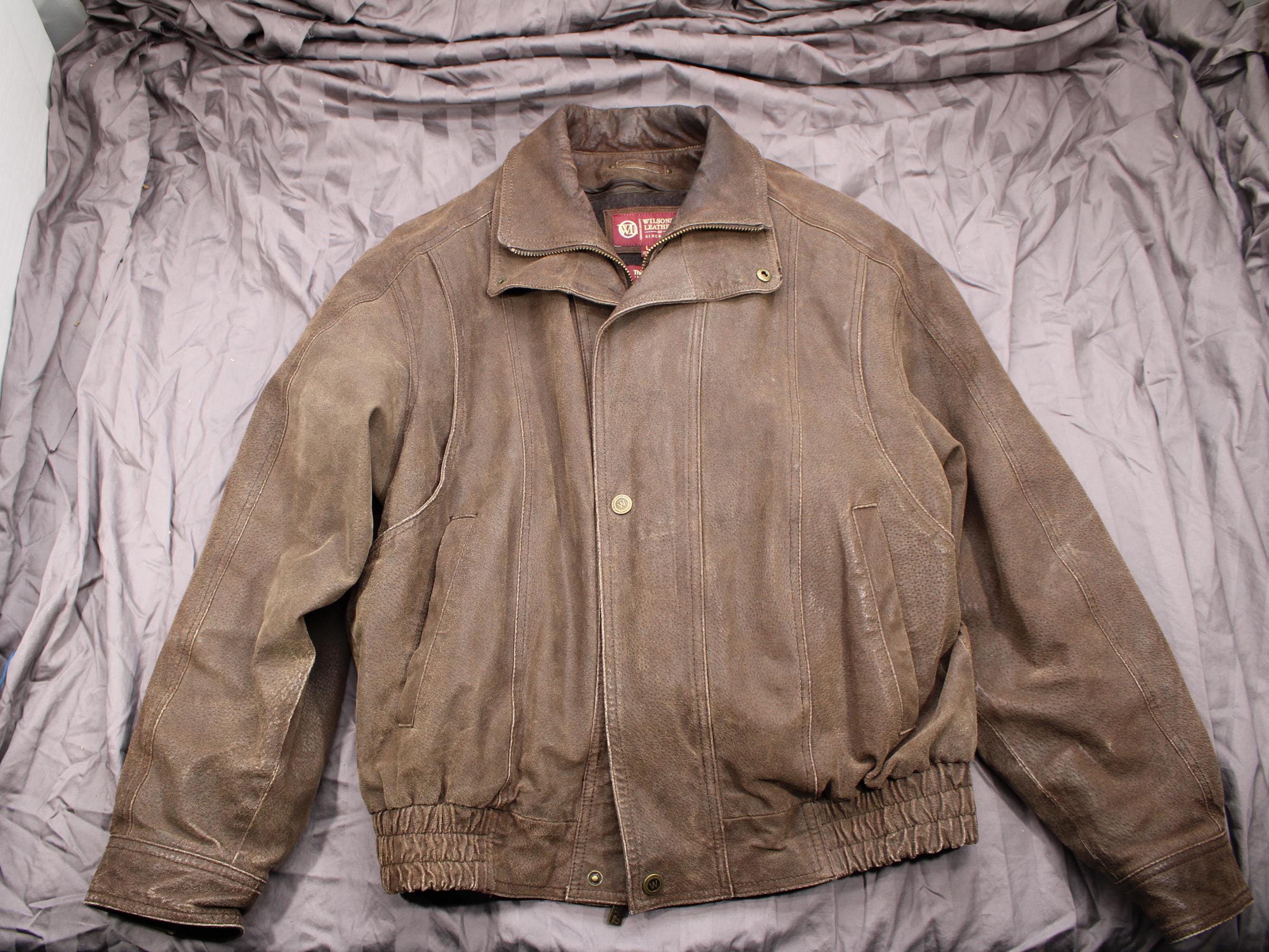 Veste En Cuir Wilsons Thinsulate Taille M - Ultra Isolante, Doublure Amovible, Occasion Très Bon état