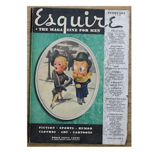 Esquire Magazine February 1938 - The Magazine for Men 10 x 14