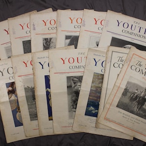 The Youth&#39;s Companion Group of 14 Magazines 1925 - 1926 - 10 3/4 x 14