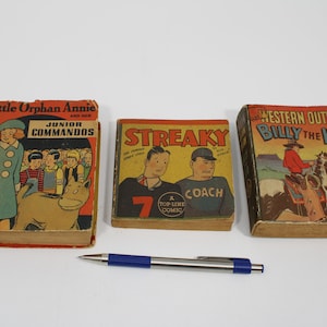 1940&#39;s- 3 Big Little Books Streaky, Billy the Kid, Little Orphan Annie