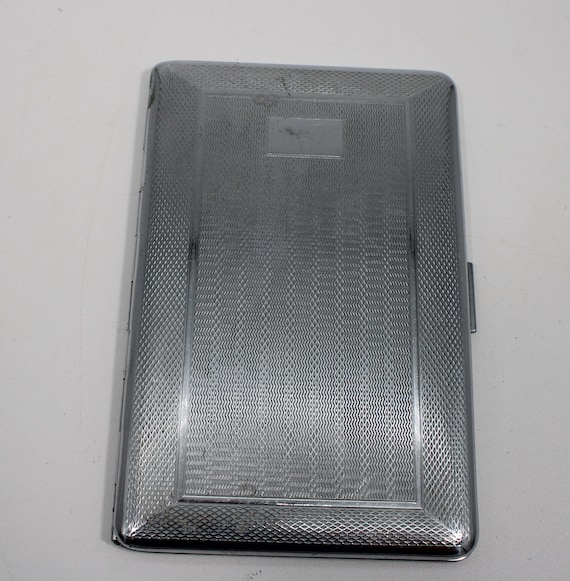 Silver-Tone Cigarette Case - Probably 1950's - No… - image 1