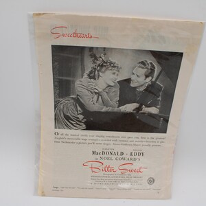Sweethearts Film Full Page Ad - Movie Mirror Magazine Dec 1940 - Jeanette McDonald Nelson Eddy