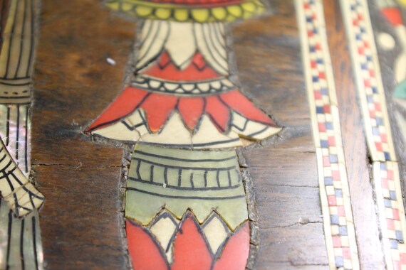 Vintage Handmade Egyptian Inlaid Box. 10 1/2"x10 … - image 10