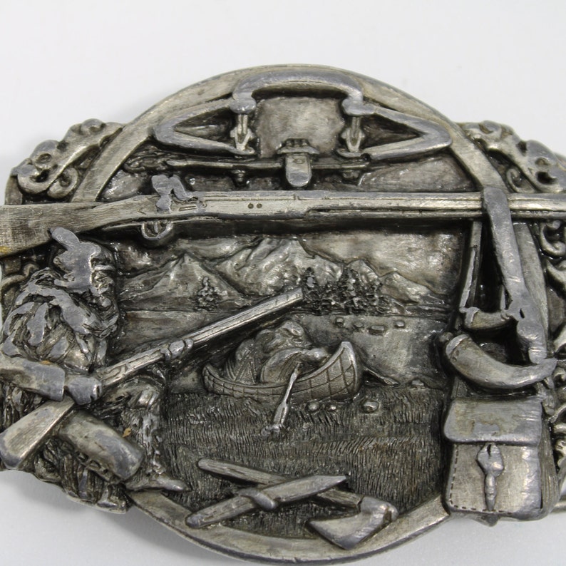 Vintage Bronze Mountain Man Belt Buckle