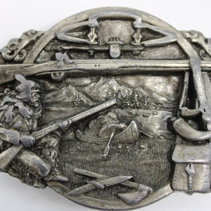 Vintage Bronze Mountain Man Belt Buckle