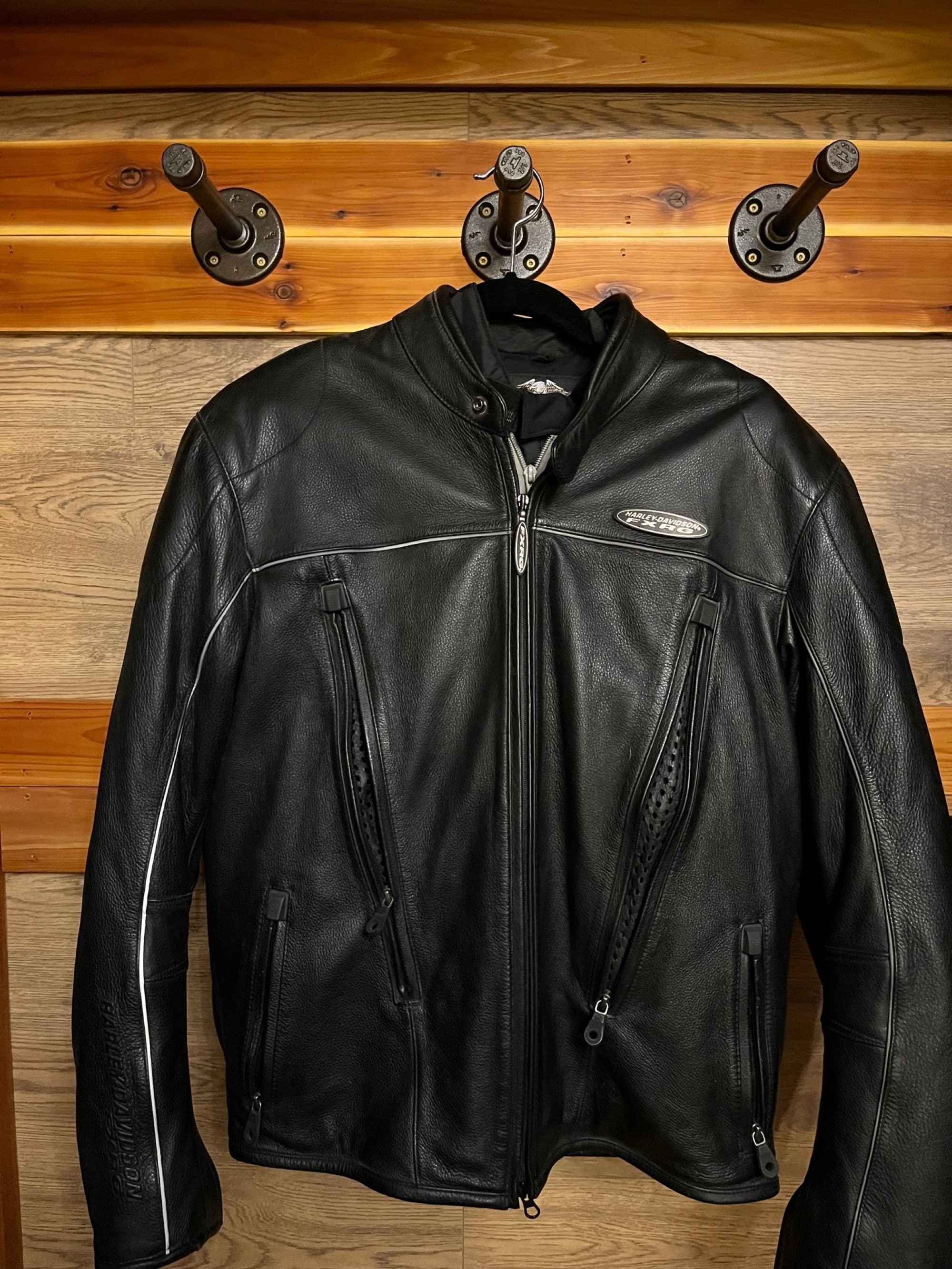 Like New Harley-davidson Men's FXRG Leather Jacket, Biker Gear