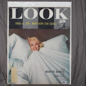 Vintage LOOK Magazine May 29 1956 Marilyn Monroe Photos by Milton Greene Hollywood Celebrity Collectible Memorabilia