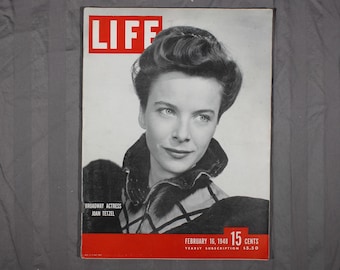 1948 Joan Tetzel Life Magazine Cover, 1940s Fashion Print Ad - Etsy