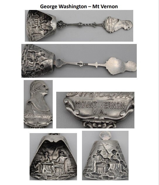 Set 21 - Souvenir Silver Spoons (silver Plate) - Washington, Class