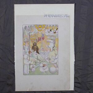 May include: A vintage illustration of a winter scene with a group of children and polar bears. The children are wearing winter clothing and are playing in the snow. There is a flag in the background. The illustration is titled "Lady Winter's Ice Palace - A Year With The Fairies" by M. Scott, 1909.