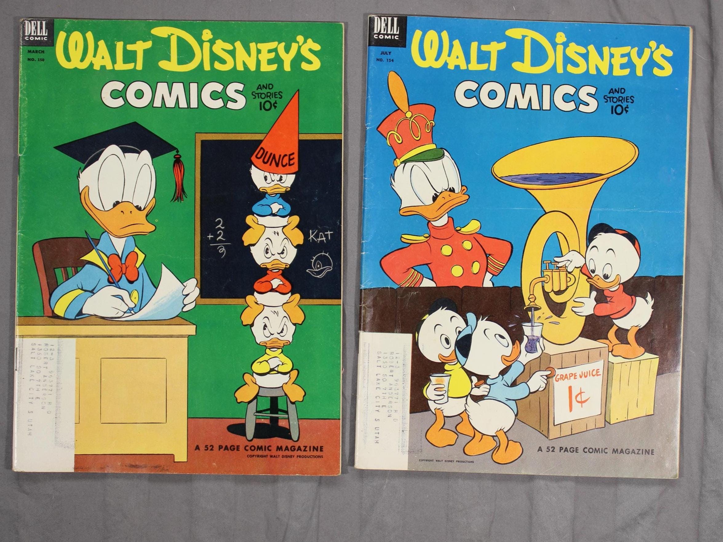 1950年ディズニードナルドダックヴィンテージコミック Donald Duck Comic 1950s - Etsy