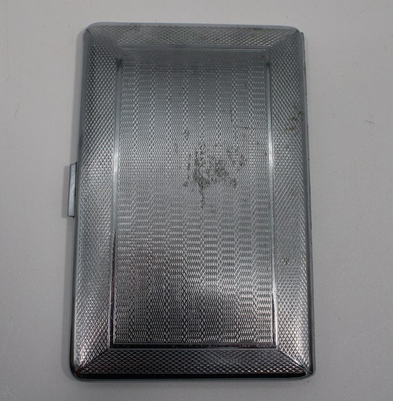 Silver-Tone Cigarette Case - Probably 1950's - No… - image 5