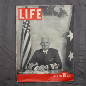 Life Magazine July 8, 1940 Chief of Naval Operations WWII 10 1/2 x 14