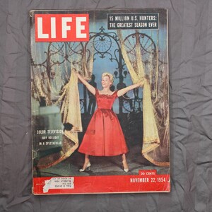 Life Magazine November 22, 1954 Color Television Judy Holiday 10 1/2 x 14