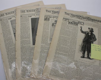 Vintage 1900-1909 Youth's Companion Magazine Lot of 4