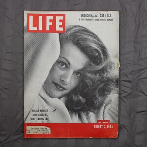 Life Magazine August 3, 1953 Nicole Maurey Bing Crosby&#39;s Leading Lady 10 1/2 x 14