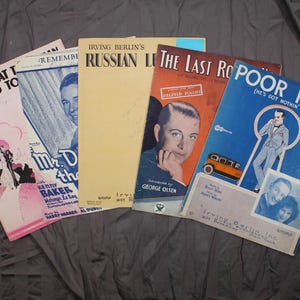 Various Sheet Music 1920&#39;s- 1930&#39;s - Fair to Good Cond - Berlin, Lombardo, Ziegfeld