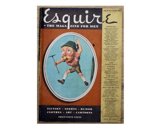 Esquire Magazine September 1936 - The Magazine for Men 10 x 14