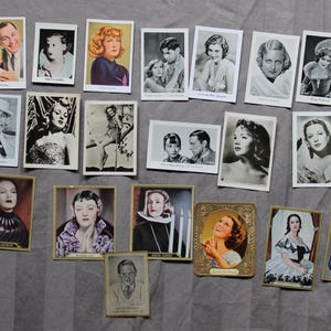 Lot of 20 Hollywood Cigarette Cards - FilmBilders, Greiling, Schoner Frauen, Haus Bergman and others