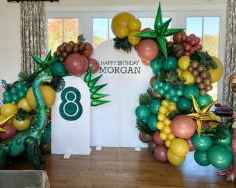 Dinosaur Party Arch Kit | Jungle Balloon Arch | Dino Balloon Garland | Dinosaur Balloon | Birthday Party