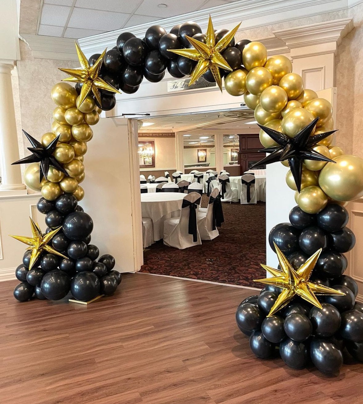 Black and Gold Arch Kit |  Balloon Arch |  Balloon Garland | Corporate Balloon | Birthday Party