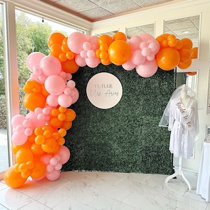 Veuve Before Vows Balloon Kit | Last Rendez Veuve Balloon Arch | Pink and Orange Balloon Arch | Bridal Shower Balloons | Bachelorette Party