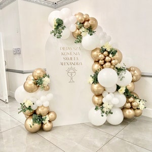Kit d'arche de ballons de communion | Arche de ballon neutre | Guirlande de ballons que Dieu vous bénisse | Décoration première communion