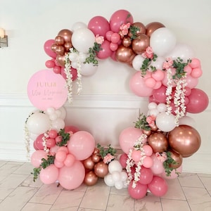 Pink Balloon Arch Kit | Neutral Balloon Arch | Baby Shower Balloon Garland | Bridal Shower Decor | Boho Pink Baby Shower