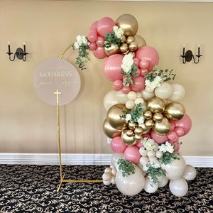 Boho Pink Balloon Arch Kit | Neutral Balloon Arch | Baby Shower Balloon Garland | Bridal Shower Decor | Pink Themed Baby Shower