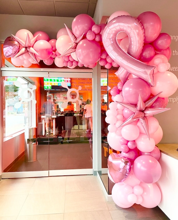 Breast Cancer Balloon Arch Kit | Fall Balloon Arch | Seasonal Balloon Garland | Pink Ribbon Balloon | Breast Cancer Awareness