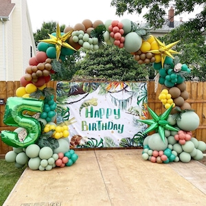 Reptile Party Arch Kit | Jungle Balloon Arch | Dino Balloon Garland | Forrest Balloons | Birthday Party