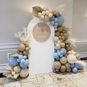 Boho Blue Balloon Arch Kit | Neutral Balloon Arch | Baby Shower Balloon Garland | Bridal Shower Decor | Boho Themed Baby Shower