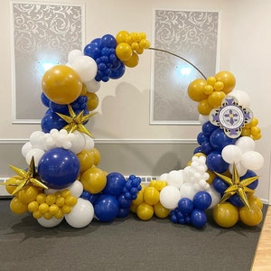 Blue and Yellow Arch Kit |  Balloon Arch | Navy and Mustard Balloon Garland | Corporate Balloon | Birthday Party