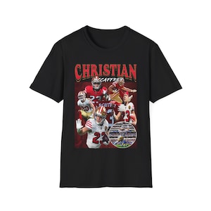 Christian Mccaffrey Vintage 90s Football Bootleg Style Camiseta / Christian Mccaffrey Camiseta gráfica / Camiseta de fútbol retro