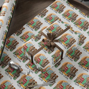 Carta da regalo di New York, Carta da regalo da viaggio, Carta da regalo di Natale, Skyline di New York, Carta da regalo di Natale di New York, Carta da regalo festiva