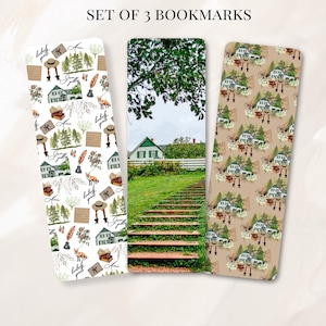 Green Gables bookmarks, Bookmark set, Anne of green Gables bookmarks, LM Montgomery  bookish gifts, Laminated bookmarks, Book lover gift