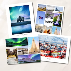 Carte postale d'Islande, cartes postales de voyage, art de voyage en Islande, carte postale de Reykjavik, rocher d'éléphant, photographie d'Islande, cadeau souvenir d'Islande