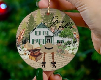 Anne of Green Gables Christmas ornament, Illustrated Kindred spirits ornament, Anne of Green Gables Decor, Green Gables souvenir gift