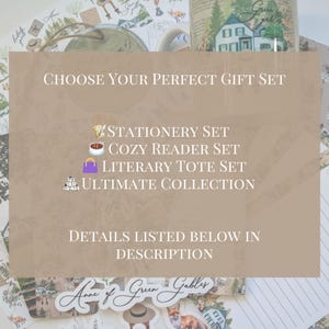 Anne of Green Gables gift set for book lovers, cozy literary stationery box inspired by L.M. Montgomery image 2