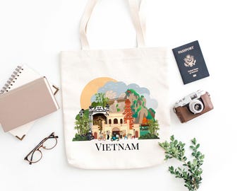 Sac fourre-tout vetnamen Pho Messenger Canvas Market. Cadeaux pour